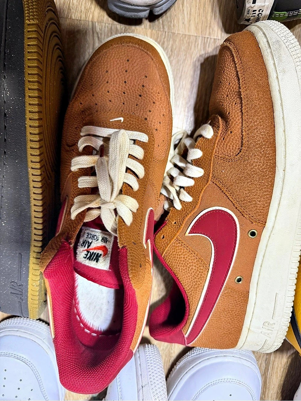 Nike Air Force 1 High '07 LX 'Dark Driftwood Hot Curry' Brown & White Sneakers